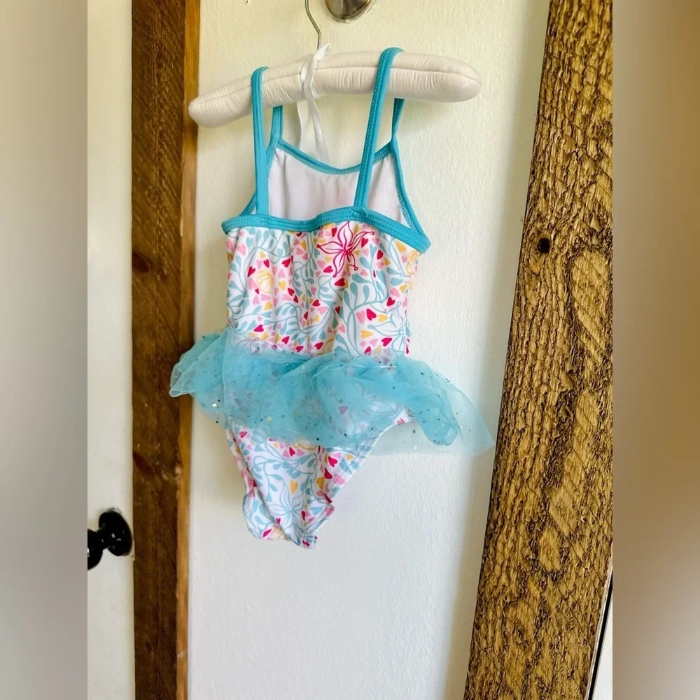 Disney Ariel Little Mermaid Swimsuit TuTu Toddler Girl Size 2T One-Piece Swim